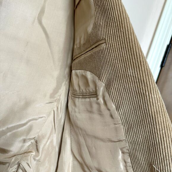 Zanetti Blazer Men’s 38 Corduroy Retro Elbow Patches Academia - Picture 5 of 11